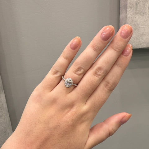 Halo Oval Diamond Engagement Ring