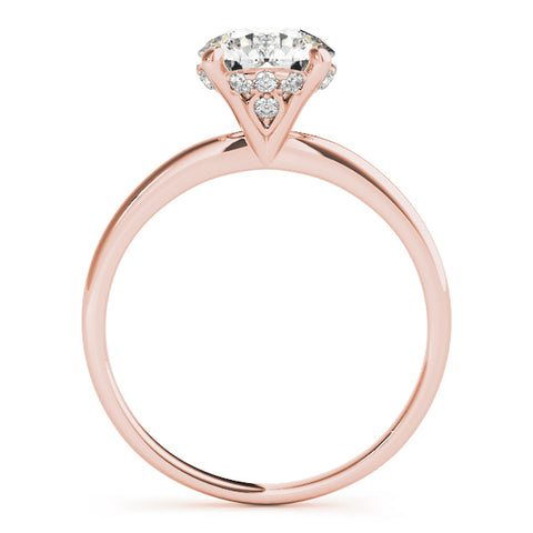 Hidden Halo Round Solitaire Diamond Engagement Ring 1.51Ct