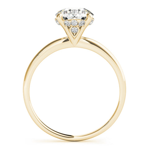 Hidden Halo Round Solitaire Diamond Engagement Ring 1.51Ct