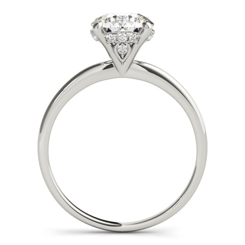 Hidden Halo Round Solitaire Diamond Engagement Ring 1.51Ct