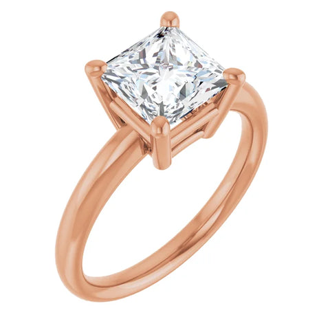 Princess Solitaire Diamond Engagement Ring 2ct