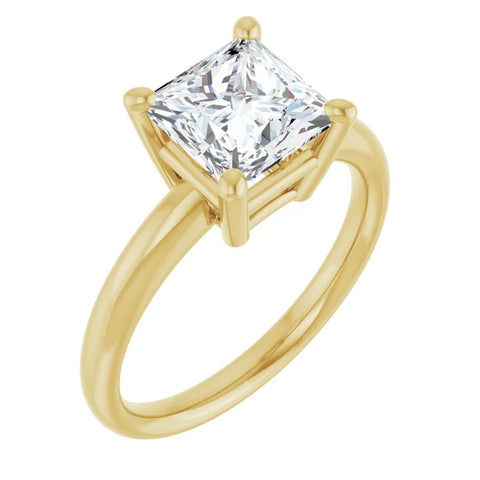 Princess Solitaire Diamond Engagement Ring 2ct