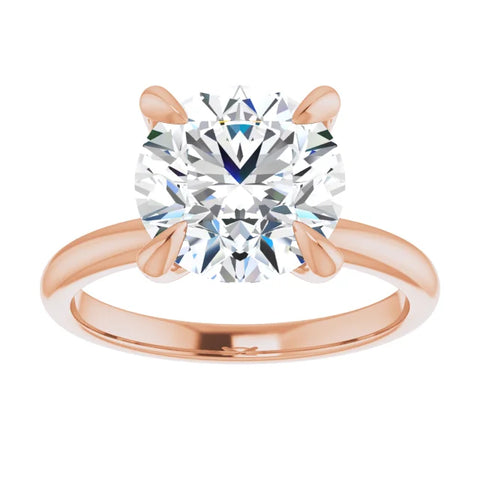 Round Solitaire Diamond Engagement Ring 3.03ct