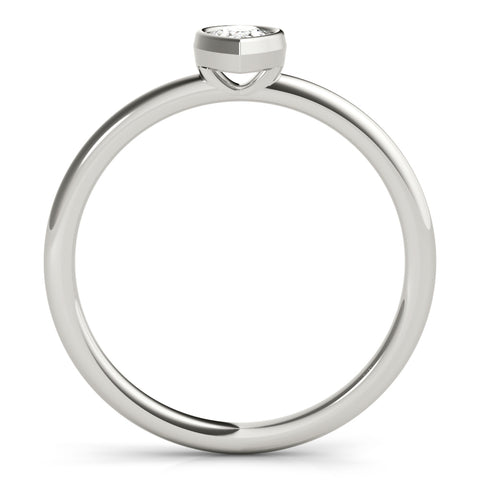 Dainty Pear Solitaire Bezel Ring 1/4ct