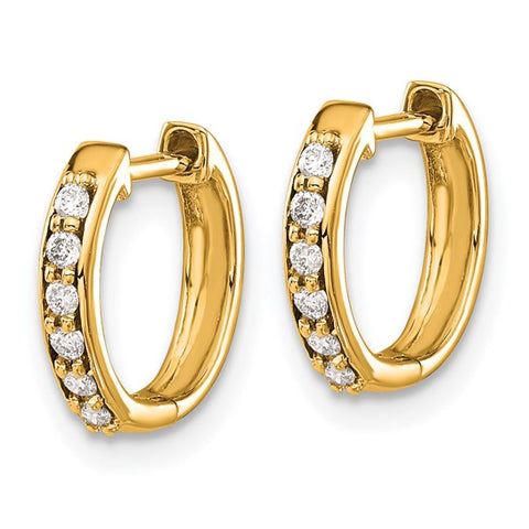 Huggie Diamond Hoop Earrings