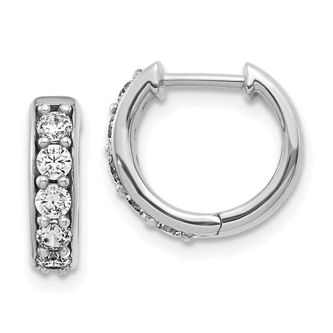 Huggie Diamond Hoop Earrings