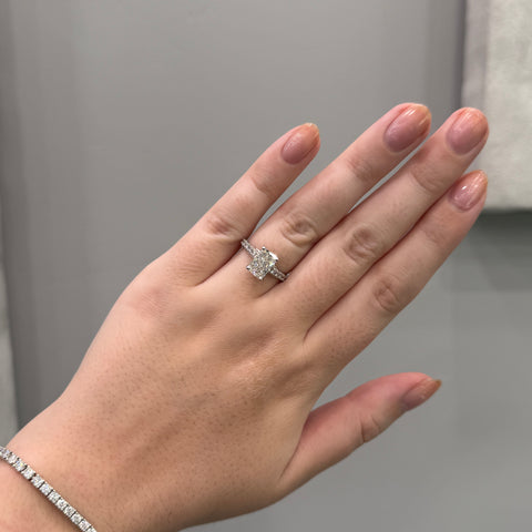 Trellis Cathedral Radiant Diamond Engagement Ring