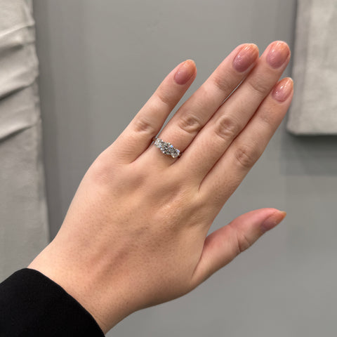 Round Brilliant 3 Stone Diamond Engagement Ring