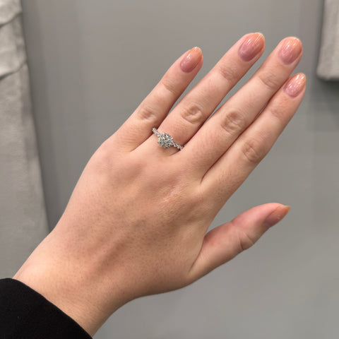 Round Brilliant Bubble Diamond Engagement Ring