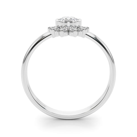 Bezel Round Solitaire & Diamond Crown Stacking Set