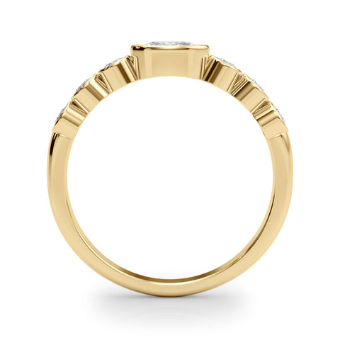 Oval Bezel 7 Stone Diamond Band 1/2ctw