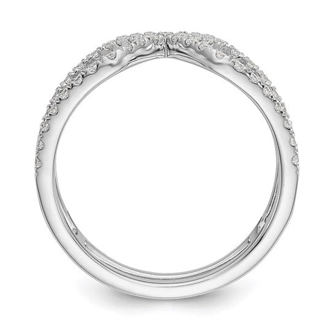 14K White Gold Diamond X Ring 1/2ctw