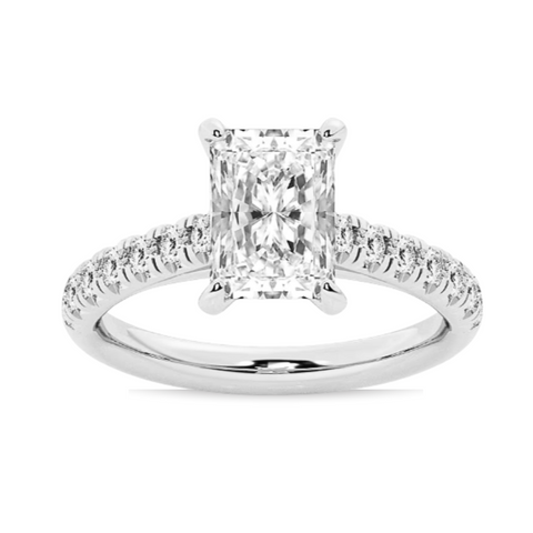 Trellis Cathedral Radiant Diamond Engagement Ring