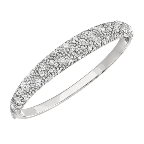 Pave Diamond Bangle Bracelet 6ctw