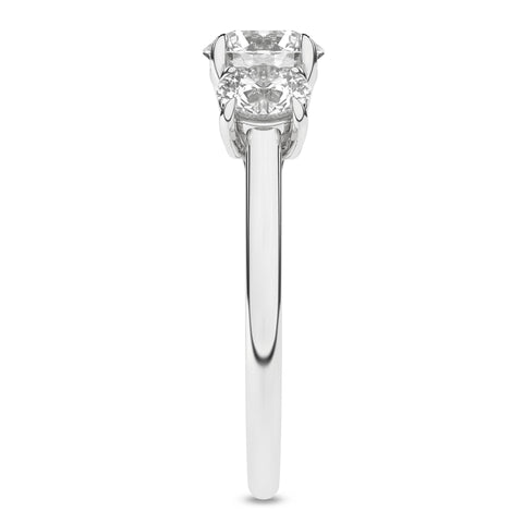 Round Brilliant 3 Stone Diamond Engagement Ring