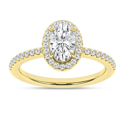 Halo Oval Diamond Engagement Ring