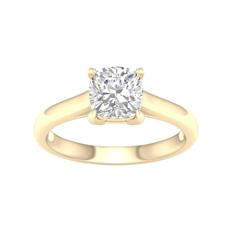 Cathedral Cushion Solitaire Diamond Engagement Ring 2ct
