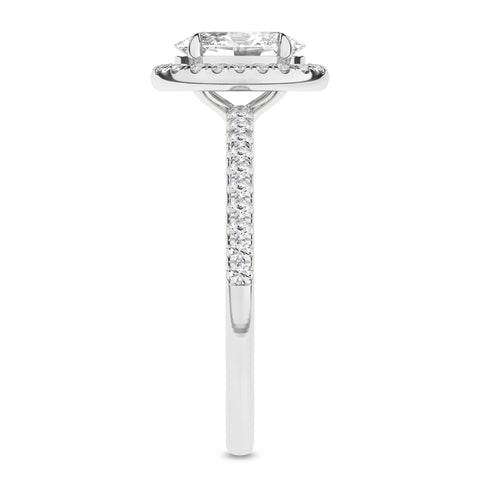 Halo Oval Diamond Engagement Ring