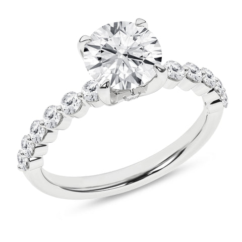 Round Brilliant Bubble Diamond Engagement Ring