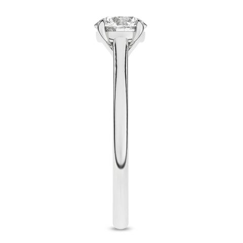 Cathedral Round Solitaire Diamond Engagement Ring 1ct