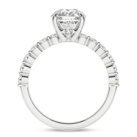 Round Brilliant Bubble Diamond Engagement Ring