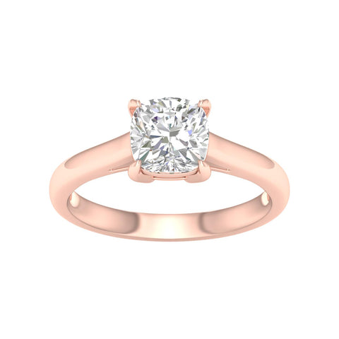 Cathedral Cushion Solitaire Diamond Engagement Ring 2ct