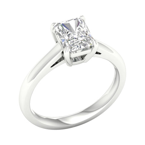 Cathedral Radiant Solitaire Diamond Engagement Ring 1.5ct