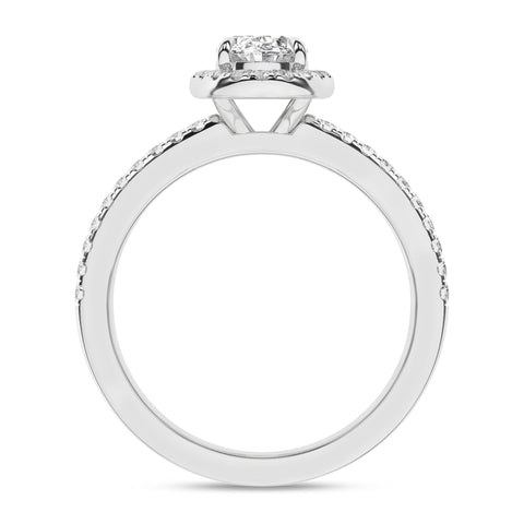 Halo Oval Diamond Engagement Ring