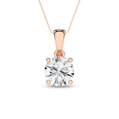 Round Diamond Solitaire Pendant