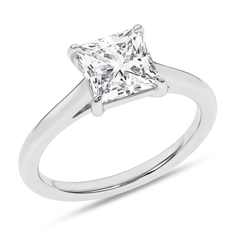 Cathedral Princess Solitaire Diamond Engagement Ring 2ct