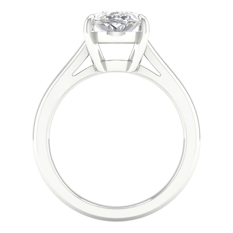 Cathedral Oval Solitaire Diamond Engagement Ring 2ct