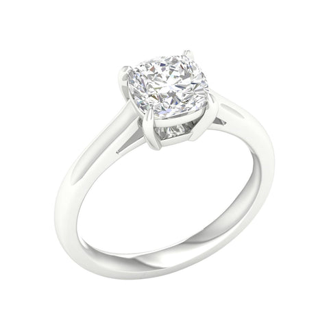 Cathedral Cushion Solitaire Diamond Engagement Ring 2ct