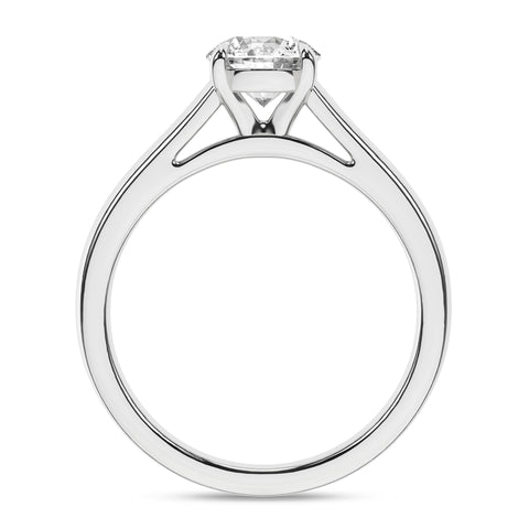 Cathedral Round Solitaire Diamond Engagement Ring 1ct