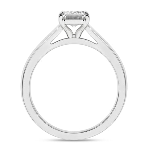 Cathedral Emerald Solitaire Diamond Engagement Ring 2ct