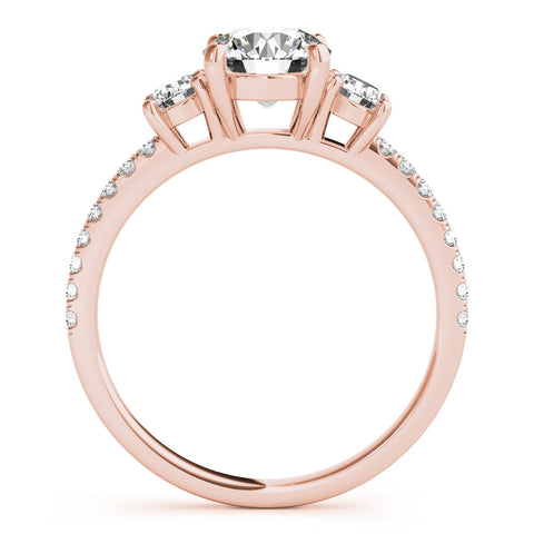 Round Brilliant Accented Diamond Engagement Ring 1.13Ct