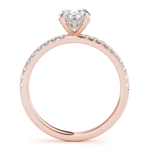 Oval Hidden Halo Accented Diamond Engagement Ring 1.51Ct