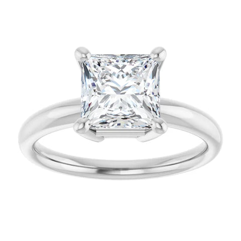 Princess Solitaire Diamond Engagement Ring 2ct