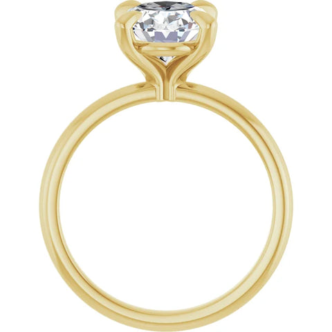 Oval Solitaire Diamond Engagement Ring 2.05ct
