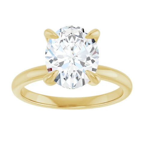 Oval Solitaire Diamond Engagement Ring 2.05ct