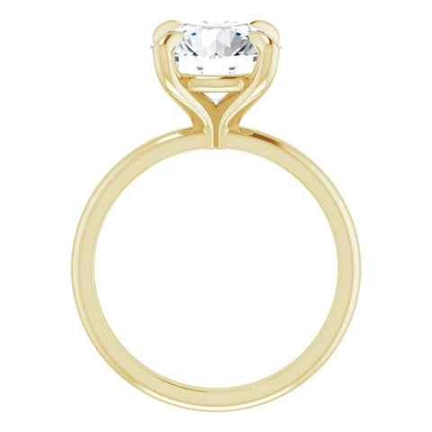 Round Solitaire Diamond Engagement Ring 3.03ct