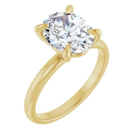 Oval Solitaire Diamond Engagement Ring 2.05ct