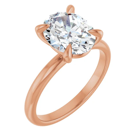 Oval Solitaire Diamond Engagement Ring 2.05ct