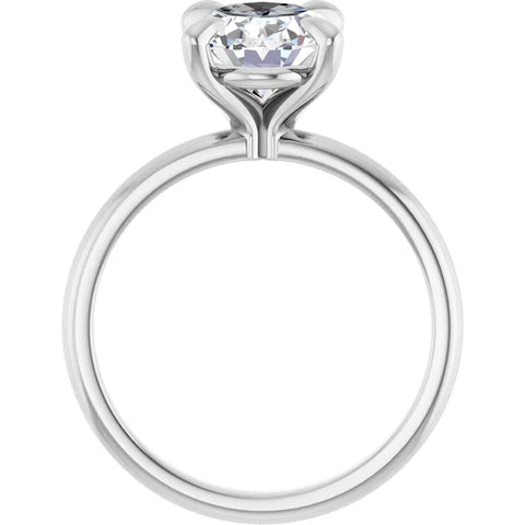 Oval Solitaire Diamond Engagement Ring 2.28ct
