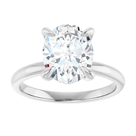 Oval Solitaire Diamond Engagement Ring 2.28ct