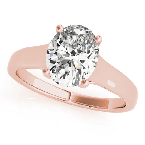Oval Solitaire Trellis Diamond Engagement Ring 1.60ct