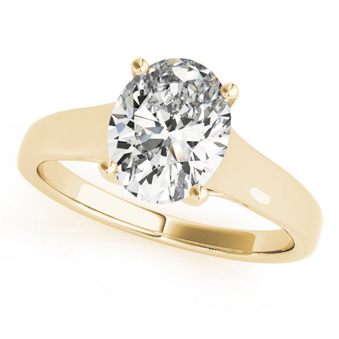 Oval Solitaire Trellis Diamond Engagement Ring 1.60ct
