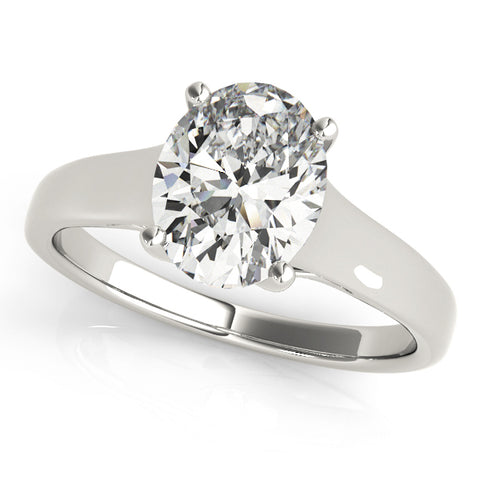 Oval Solitaire Trellis Diamond Engagement Ring 1.60ct
