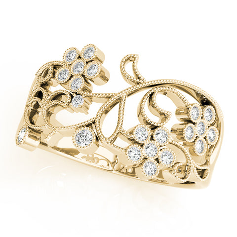 Floral Lace Diamond Ring 1/6ctw