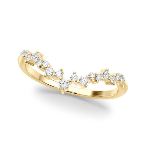 Scattered Diamond Contour Band