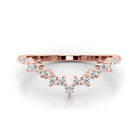 Scattered Diamond Contour Band